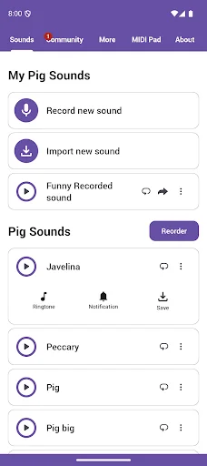I-download ang Pig Sounds App – Pinakamahusay na Pig Soundboard Free - Screenshot 1