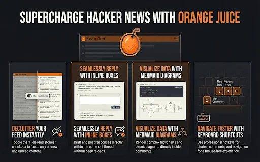 I-download ang Orange Juice para sa Hacker News – Mas Pinadali - Screenshot 2