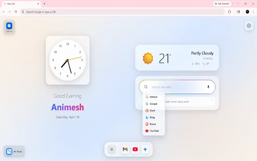GNT: Glass New Tab – Gawing iOS Style ang Iyong Chrome Browser - Screenshot 5
