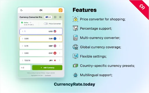 Currency Converter PRO: Instant Real-time Rates for Shopping - Screenshot 1