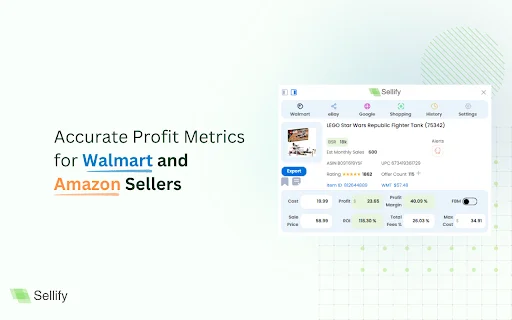 I-download ang Sellify: Ang Pinakamahusay na Amazon at Walmart Tool - Screenshot 1
