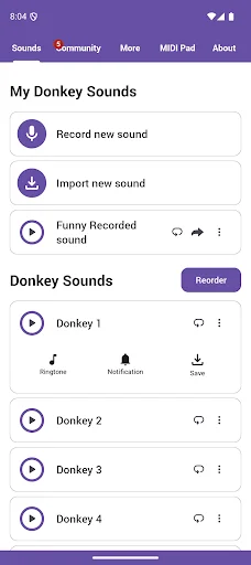 I-download ang Donkey Sounds – Pinakamahusay na Soundboard App - Screenshot 1