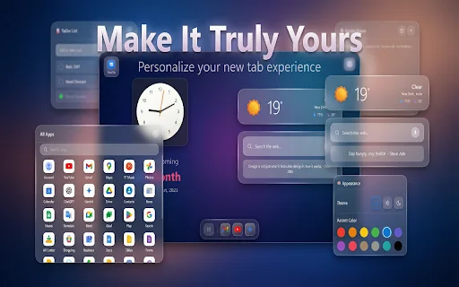GNT: Glass New Tab – Gawing iOS Style ang Iyong Chrome Browser - Screenshot 3