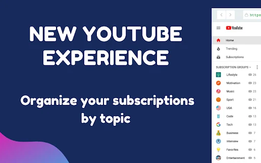 PocketTube: Ayusin ang Iyong YouTube Subscription nang Libre - Screenshot 1