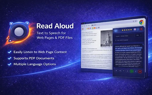 Download Read Aloud Chrome Extension – Text-to-Speech Free - Screenshot 1