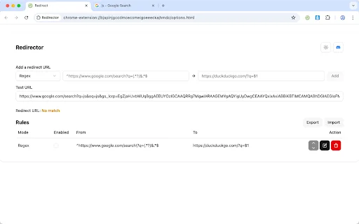 I-download ang Redirector: Awtomatikong URL Redirector para sa Chrome - Screenshot 1