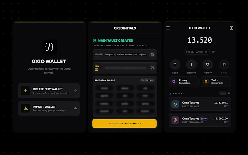 I-download ang 0xio Wallet: Secure at Mabilis na Crypto Wallet - Screenshot 1