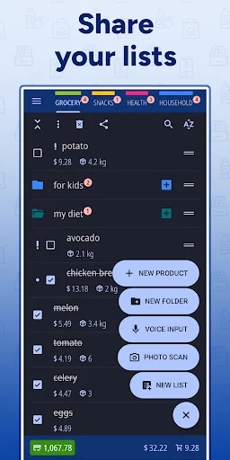 I-download ang Shopping List – Enchan Li: Madaling Grocery Organizer - Screenshot 1