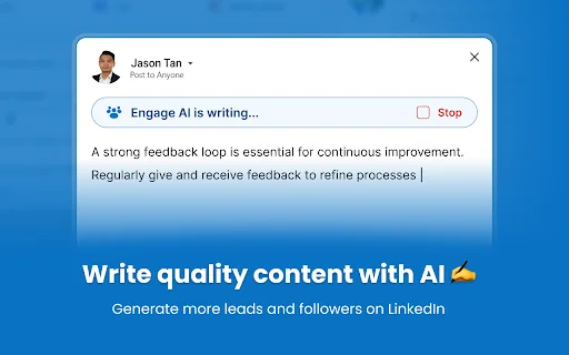 Engage AI – ChatGPT para sa LinkedIn | I-optimize ang Social Selling - Screenshot 3