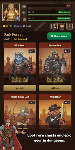 I-download ang Gladia2 – Medieval MMORPG – Laruin ang Pinakamahusay na Text RPG - Screenshot 3