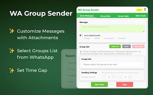 WAWebSender: Bulk Message sa WhatsApp Web – I-download Ngayon - Screenshot 2