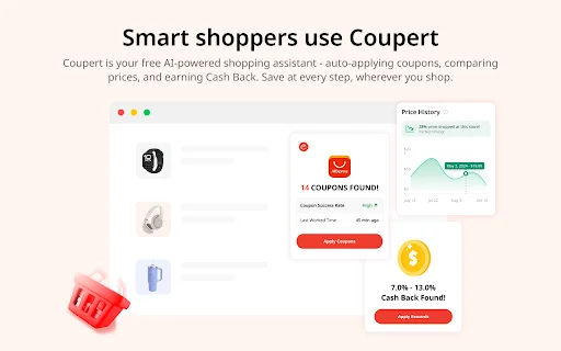 Coupert: Awtomatikong Coupon Finder at Cashback – I-download Ngayon - Screenshot 2