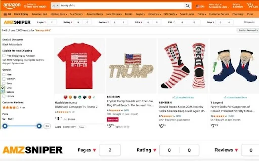 AMZSniper: Pinakamahusay na Libreng Tool para sa Merch at KDP Research - Screenshot 4