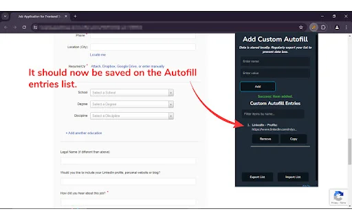 Easy Custom Autofill: Mabilis na Pag-fill ng Forms sa Chrome - Screenshot 2