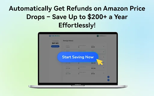 Task Monkey: Awtomatikong Makakuha ng Amazon Price Adjustment Credits - Screenshot 1