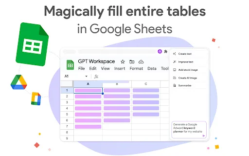GPT Workspace: Gamitin ang ChatGPT sa Google Docs, Sheets at Slides - Screenshot 2