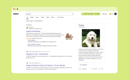 I-download ang Ecosia – Magtanim ng Puno Habang Naghahanap - Screenshot 4
