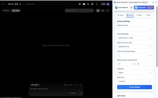 Auto Flow Pro: Awtomatikong Veo AI Video Generator – I-download - Screenshot 2