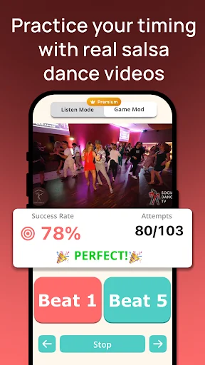I-download ang Dancetime – Salsa Beat Finder | Hanapin ang Ritmo - Screenshot 5