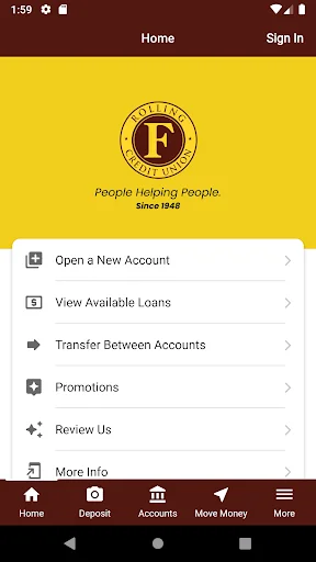 I-download ang Rolling F Credit Union – Ligtas na Mobile Banking - Screenshot 1