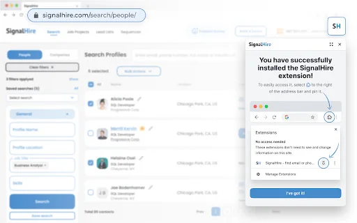 SignalHire: Hanapin ang Email at Numero ng Telepono nang Mabilis - Screenshot 5