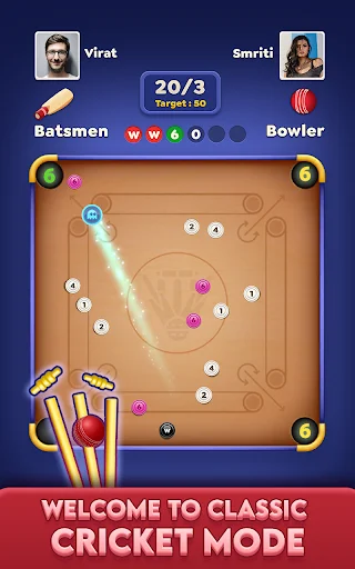 I-download ang Carrom Cricket: Disc Pool Game – Pinakamahusay na Laro - Screenshot 6