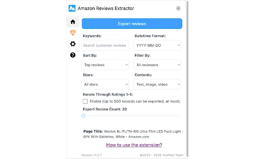 Amazon Reviews Extractor: I-scrape ang Reviews nang Libre - Screenshot 2