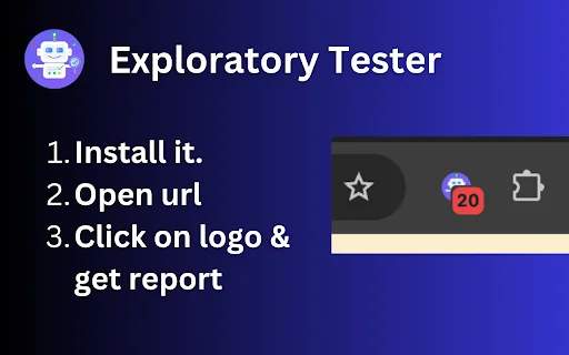 Exploratory Tester: Automated QA Testing Tool para sa Browser - Screenshot 1
