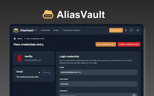 AliasVault: Protektahan ang Iyong Data Gamit ang Secure Password Manager - Screenshot 1