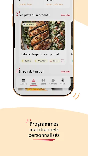 I-download ang Kunto: Nutrition Sport Adapté – Workout at Diet Plan - Screenshot 4