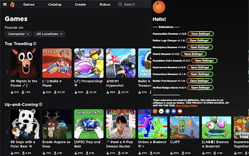 I-download ang Efaz’s Roblox Extension – I-customize ang Roblox - Screenshot 2