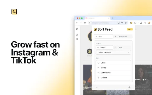 Sort Feed: I-sort at I-download ang Reels at TikTok Videos nang Libre - Screenshot 1