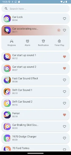 I-download ang Car Sounds App – Mga Ringtone ng Kotse na Libre - Screenshot 4