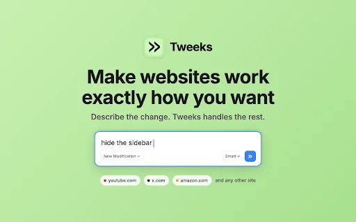 I-download ang Tweeks – I-customize ang Iyong Paboritong Websites - Screenshot 1