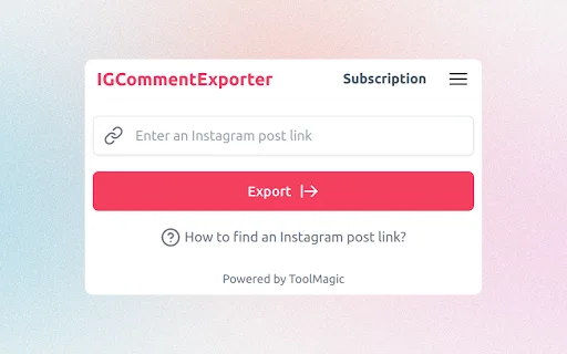 ICommentExporter – I-export ang Instagram Comments sa Excel - Screenshot 1