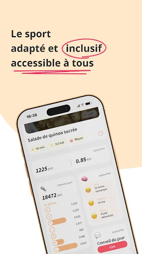 I-download ang Kunto: Nutrition Sport Adapté – Workout at Diet Plan - Screenshot 8