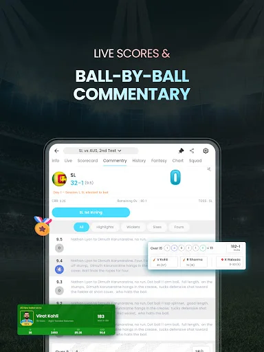 I-download ang Cricket LineX: Pinakamabilis na Live Cricket Scores! - Screenshot 10
