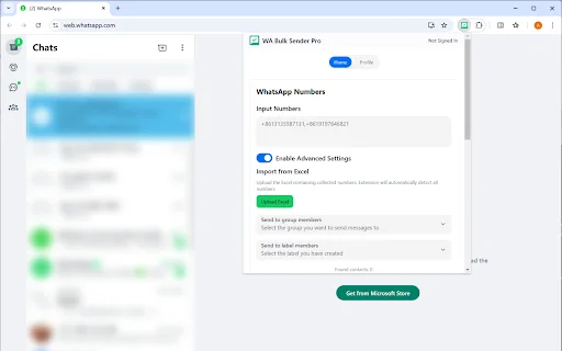 WA Bulk Sender Pro: Pinakamabilis na WhatsApp Bulk Tool - Screenshot 1
