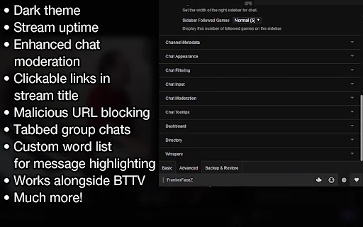 I-download ang FrankerFaceZ – Pinakamahusay na Twitch Extension - Screenshot 2