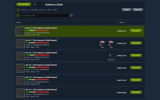 CSFloat Market Checker: Suriin ang Float ng CS2 Skins nang Libre - Screenshot 4