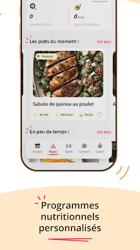 I-download ang Kunto: Nutrition Sport Adapté – Workout at Diet Plan - Screenshot 11