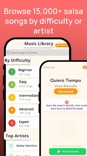 I-download ang Dancetime – Salsa Beat Finder | Hanapin ang Ritmo - Screenshot 4