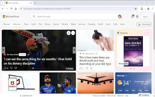 I-download ang MSN + Bing para sa Chrome – Pinakamabilis na Search - Screenshot 3