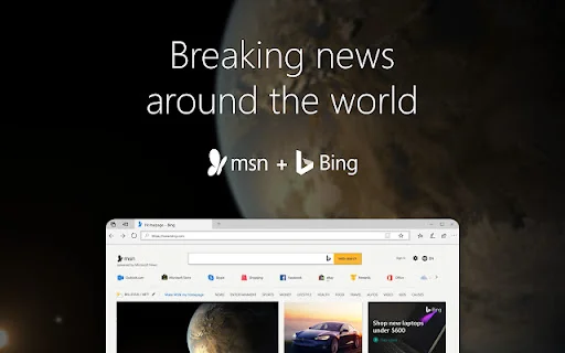 I-download ang MSN + Bing para sa Chrome – Pinakamabilis na Search - Screenshot 2