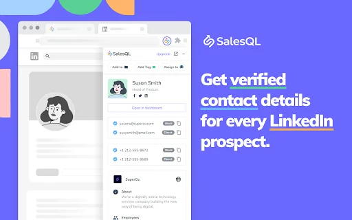I-download ang SalesQL – Mabilis na B2B Email Finder para sa LinkedIn - Screenshot 1