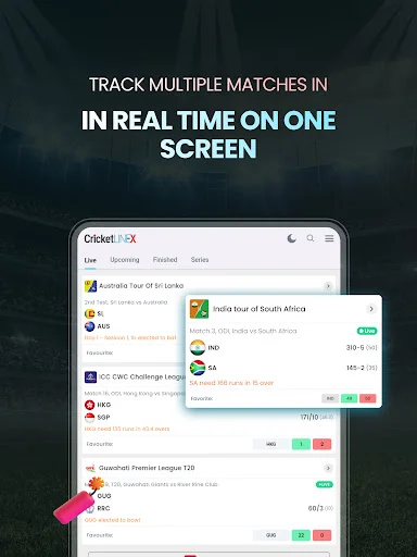 I-download ang Cricket LineX: Pinakamabilis na Live Cricket Scores! - Screenshot 15