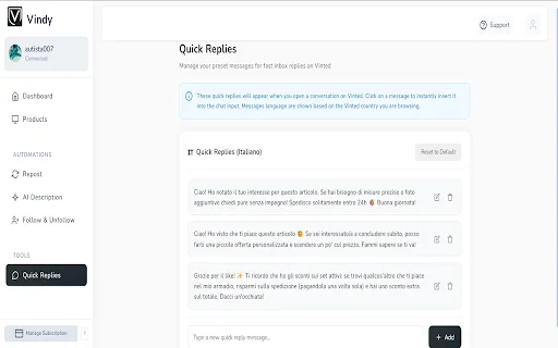 I-download ang Vindy: Pinakamahusay na Vinted Seller Tool 2026 - Screenshot 4