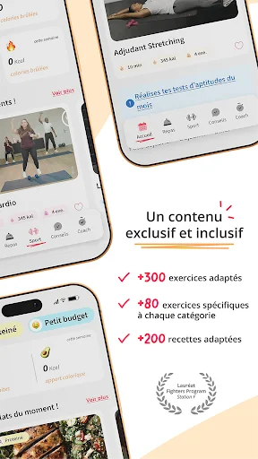 I-download ang Kunto: Nutrition Sport Adapté – Workout at Diet Plan - Screenshot 2