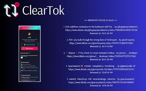 I-download ang ClearTok – Alisin ang TikTok Reposts nang Mabilis - Screenshot 3