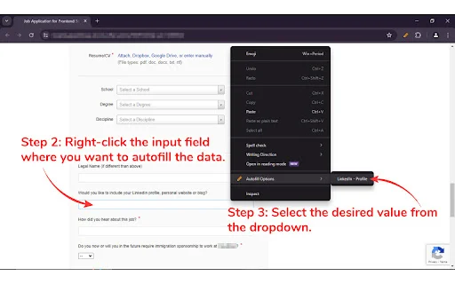 Easy Custom Autofill: Mabilis na Pag-fill ng Forms sa Chrome - Screenshot 3